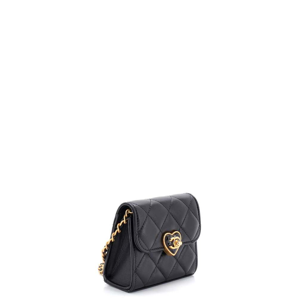 Chanel Coco Love Cc Heart Clutch With #241262C36B - Picture 2 of 6